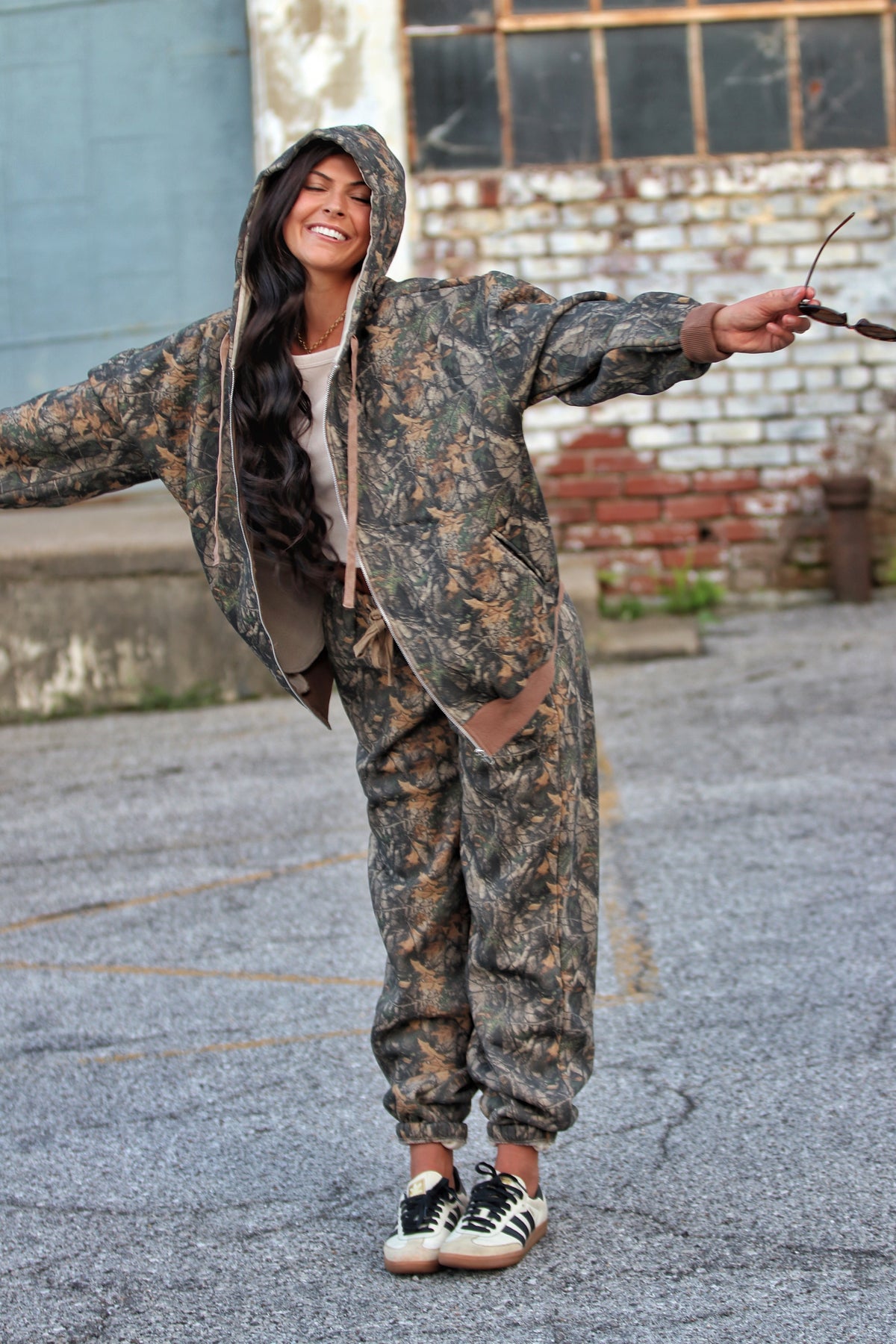BAYOU Dark Woodland Camo Cloud Fleece Jogger Sweatpants