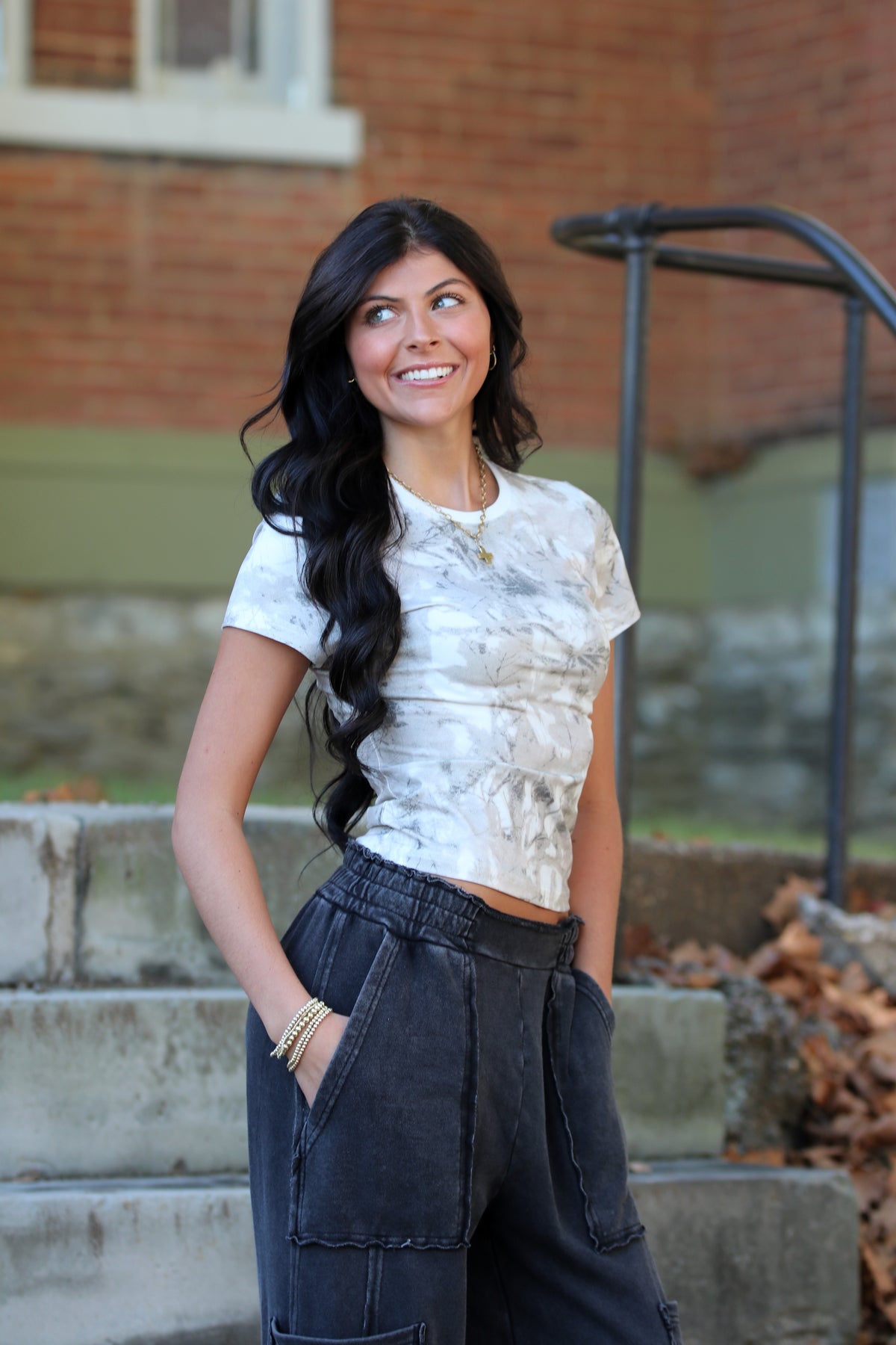Light Woodland Camo Baby Tee