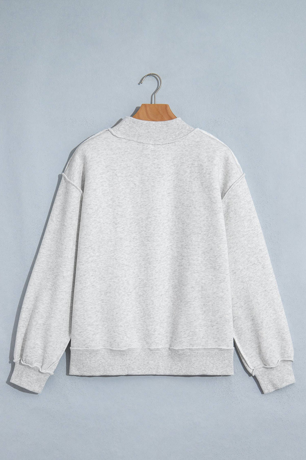 WWJD Embroidered Mock Neck Sweatshirt