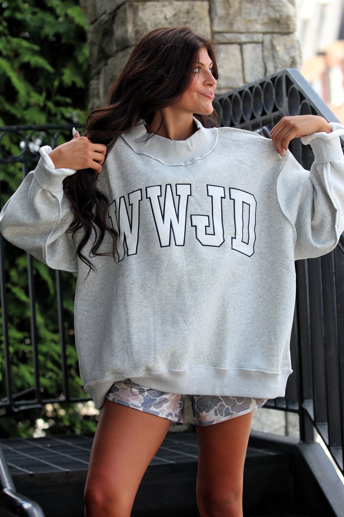 WWJD Mock Neck Sweatshirt