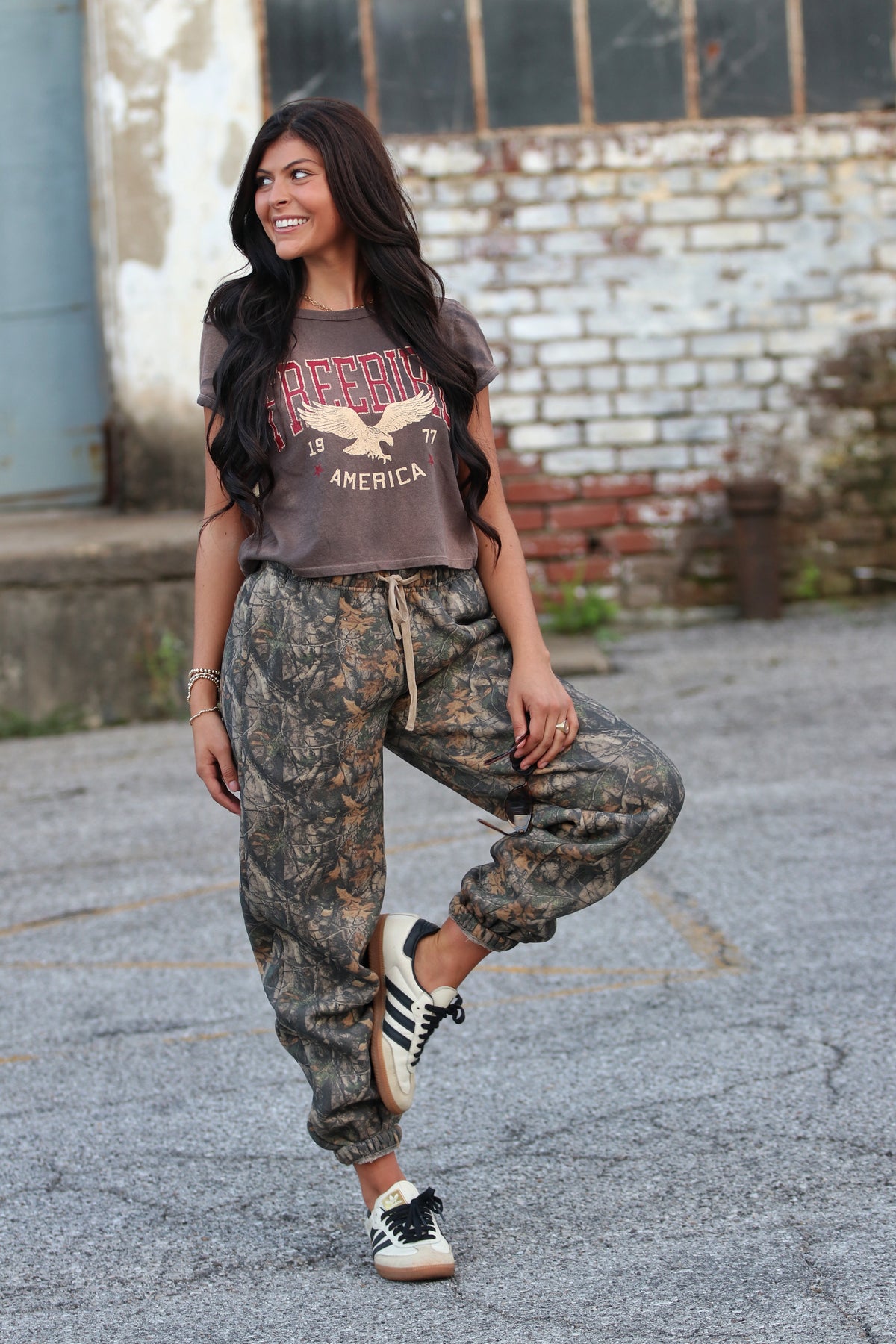 BAYOU Dark Woodland Camo Cloud Fleece Jogger Sweatpants
