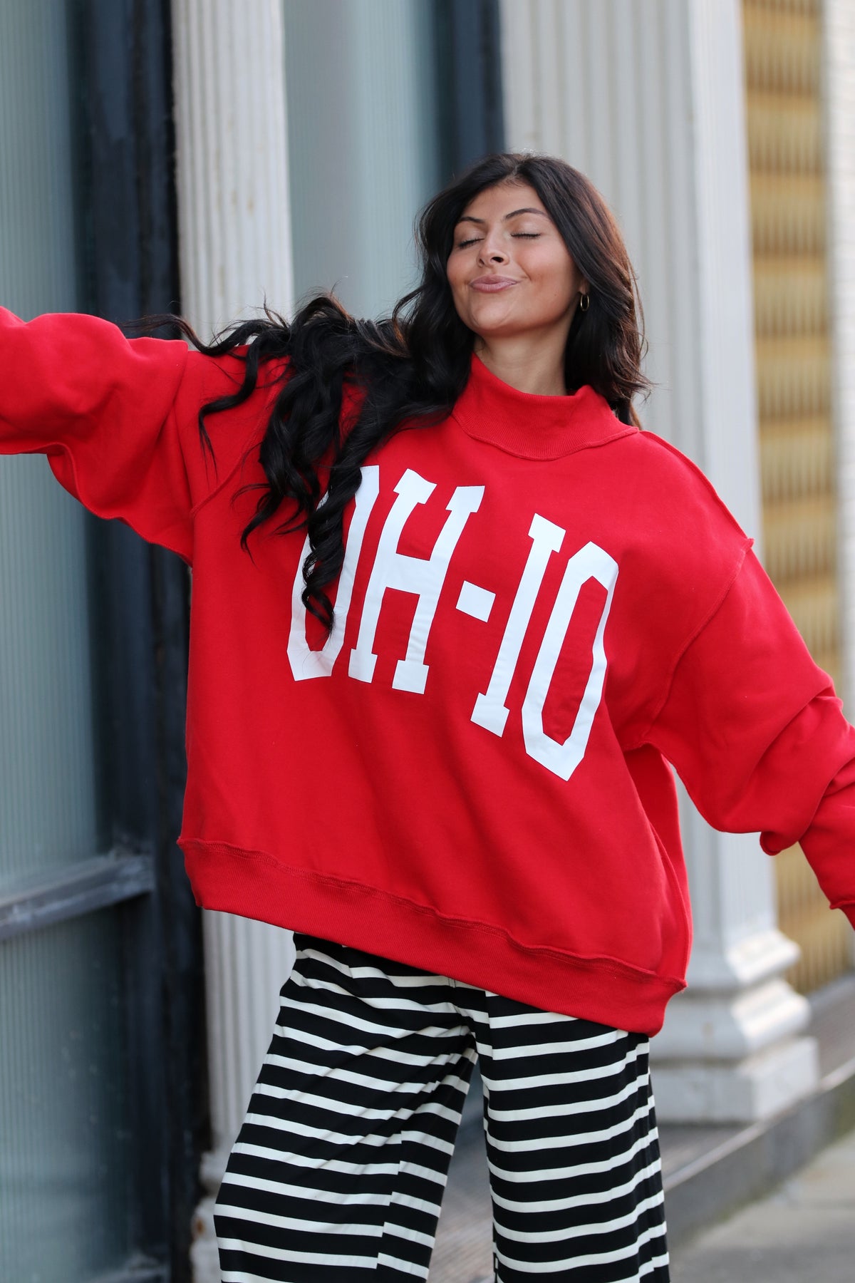 OH-IO & OH' Reversible Mock neck Sweatshirt