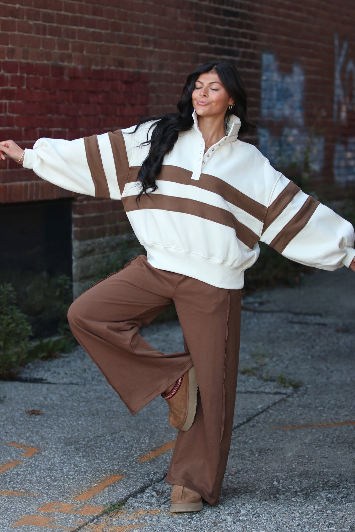 Lottie Stripe Rugby Pullover