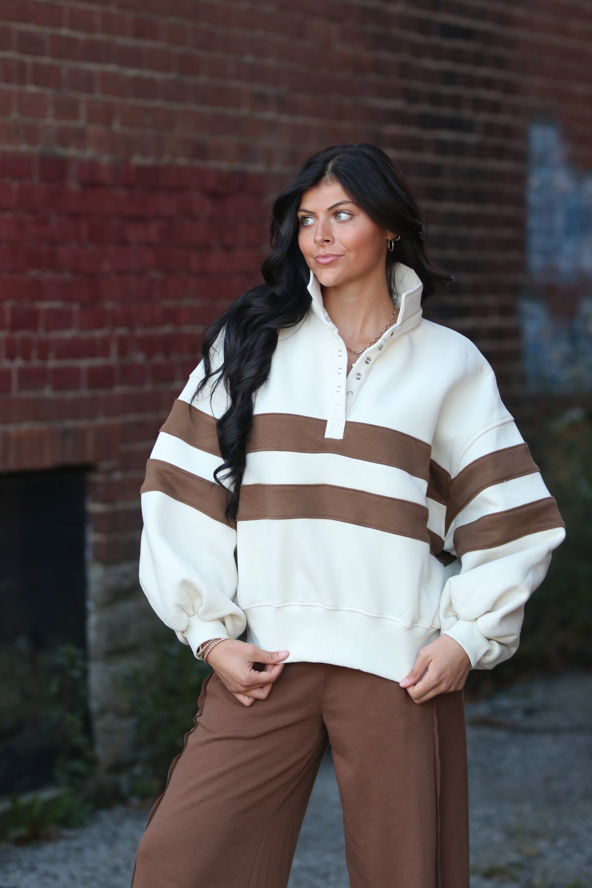 Lottie Stripe Rugby Pullover