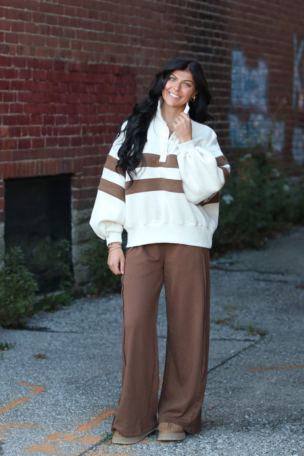 Lottie Stripe Rugby Pullover