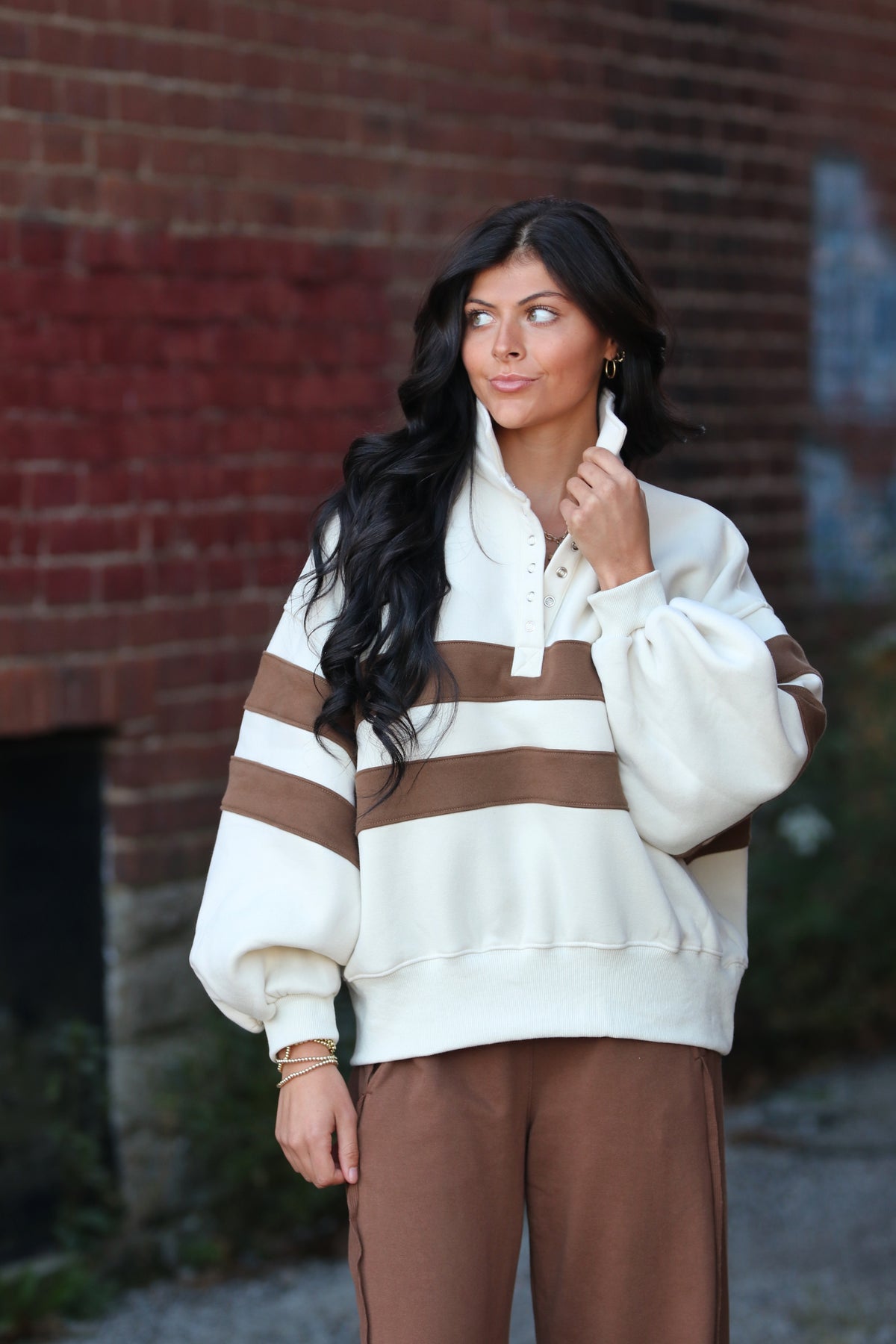 Lottie Stripe Rugby Pullover
