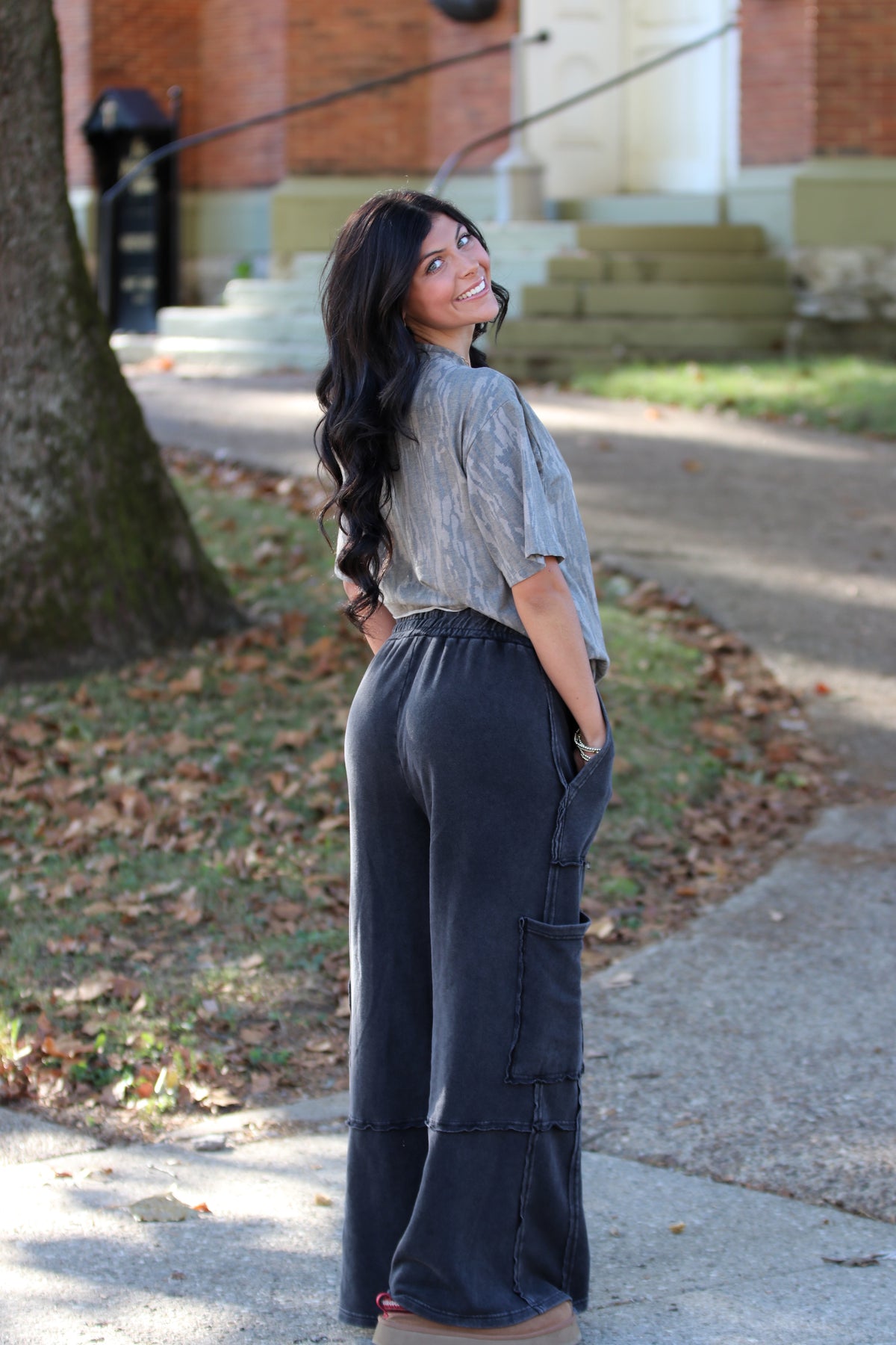 Mineral Wash Cargo Pocket Pants